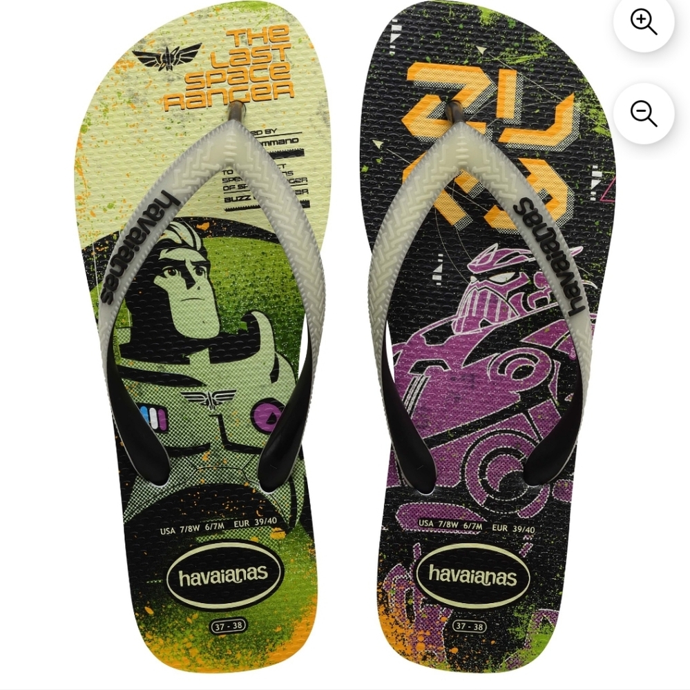 NwT Havaianas/Disney Buzz light year flip flops youth 2